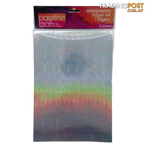 Holographic Paper 120gsm A4 Silver Lines 8 Sheets - 800305