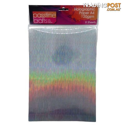 Holographic Paper 120gsm A4 Silver Lines 8 Sheets - 800305