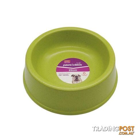 Bamboo Fibre Pet Bowl Green 22cm - 800478