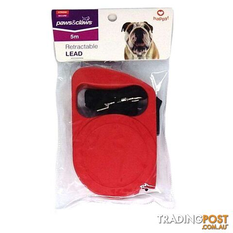 Retractable Dog Lead Red 5mtr - 800431