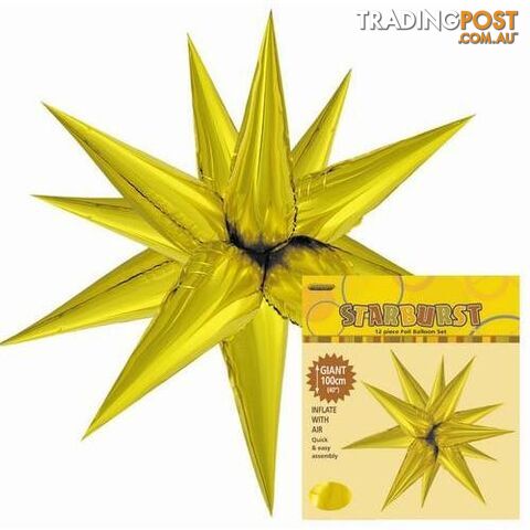 Glitz Starburst Gold 100cm (40) - 9311965428626