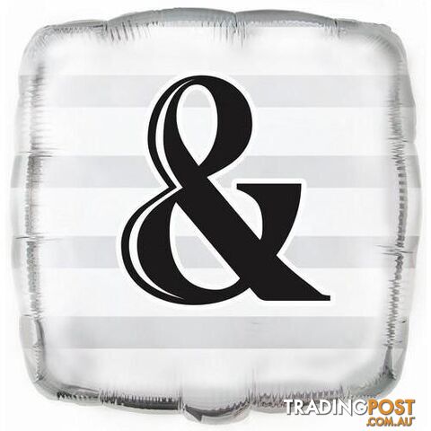 Wedding & Square 45cm (18) Foil Balloon Packaged - 011179539765