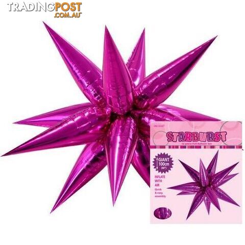 Glitz Starburst Hot Pink 100cm (40) - 9311965428633