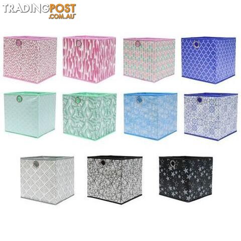 Collapsible Storage Cube 33x33x33cm Assorted Designs - 9333527602206