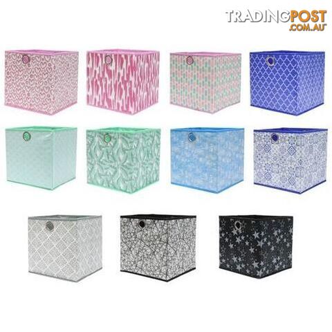 Collapsible Storage Cube 33x33x33cm Assorted Designs - 9333527602206