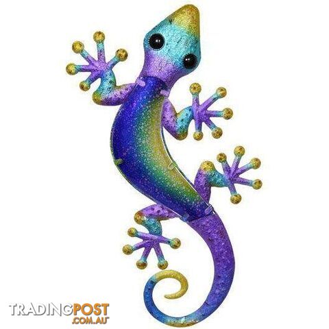 Glass Lizard Wall Art Multi Coloured 60cm - 9319844573641