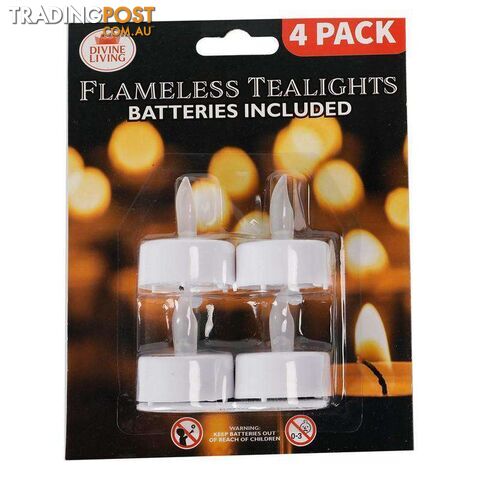 Flameless Tealights 4 Pack - 9328644029821