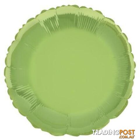 Lime Green Round 45cm (18) Foil Balloon Packaged - 011179533770