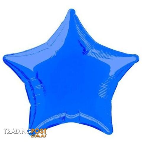 Royal Blue Star 50cm (20) Foil Balloon Packaged - 011179533244