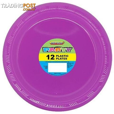 Pretty Purple 12 x 18cm (7) Plastic Plates - 9311965343707