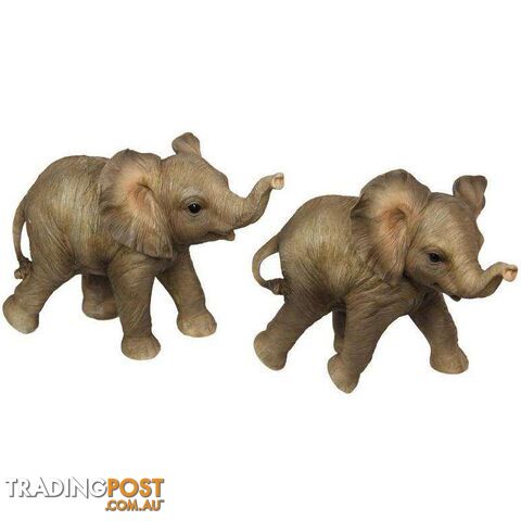 Standing Baby Elephant 22cm 2 Piece Set - 800281