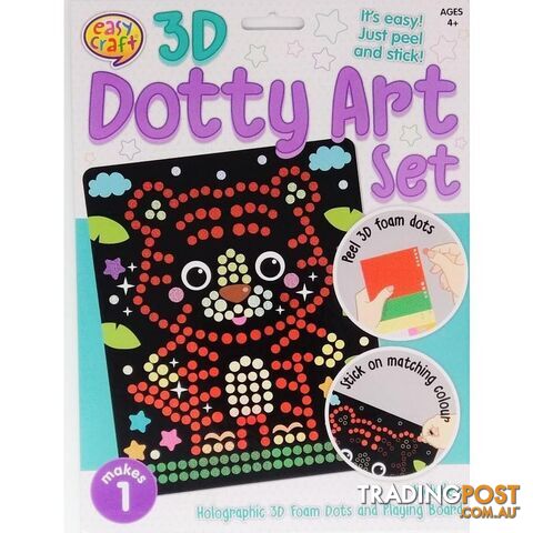 3D Dotty Art Set Assorted 6 Designs - 800671