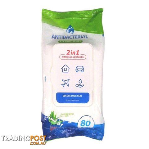 Anti Bacterial Wipes 80 Sheets - 9333527593276