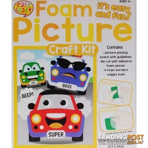Foam Picture Craft Kit 4 Assorted Designs - 800689