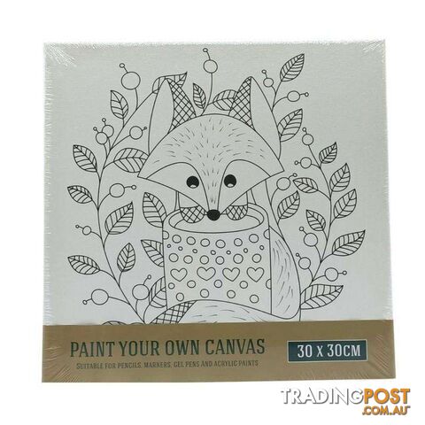 Printed Canvas Fox 30X30cm - 800530