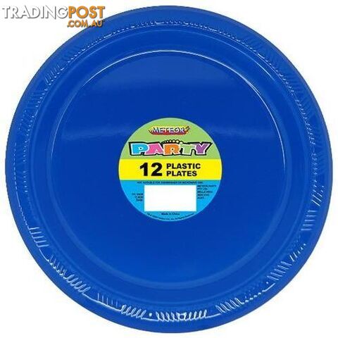 Royal Blue 12 x 18cm (7) Plastic Plates - 9311965327554