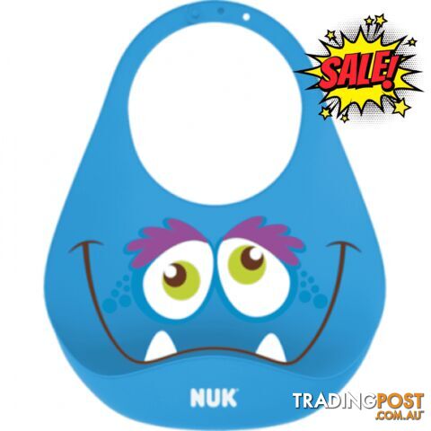 NUK Flexi Silicone Bib Blue - 800040