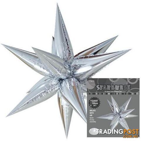 Glitz Starburst Silver 100cm (40) - 9311965428619