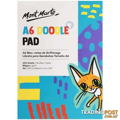 Mont Marte Doodle Pad A6 100 Sheet 80gsm - 9328577019531