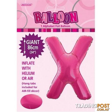 Hot Pink x Alphabet Foil Balloon 86cm (34) - 9311965431534