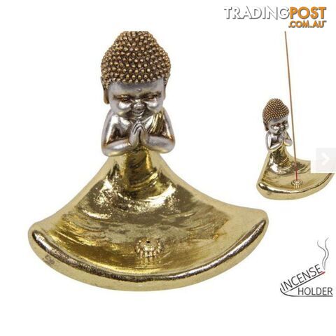 Gold Buddha Incense Holder 10cm - 9319844604314