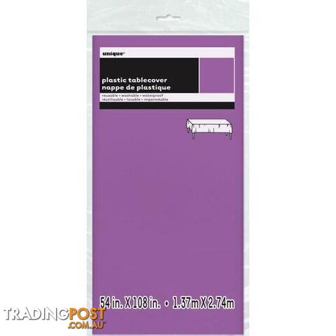 Pretty Purple Plastic Tablecover Rectangle 137cm x 274cm (54 x 108) - 011179500093