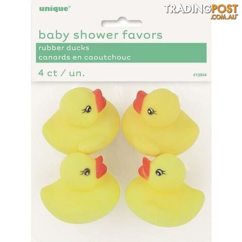 4 Baby Shower Rubber Ducks - 011179139446