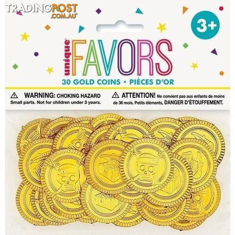 30 Treasure Gold Coins - 011179847761