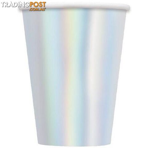 Iridescent Foil 8 x 355ml (12oz) Paper Cups - 011179539369