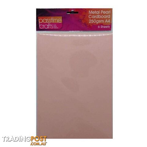 Metal Pearl Cardboard 250gsm A4 Pink 6 Pieces - 800300