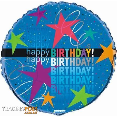 Cosmic Birthday 45cm (18) Foil Balloon Packaged - 011179402472