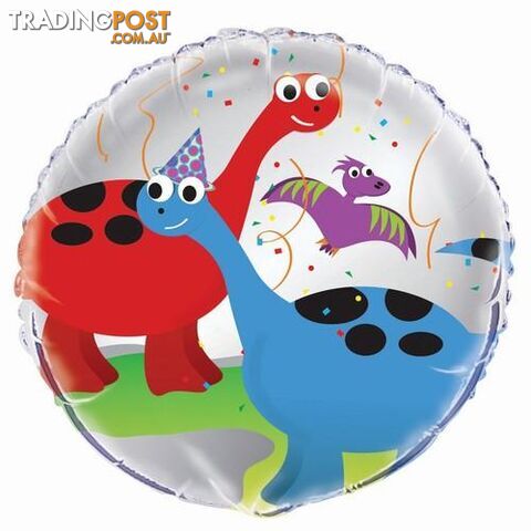 Dinosaur Party 45cm (18) Foil Balloon Packaged - 011179566990
