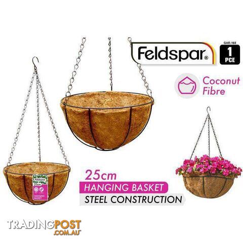 Hanging Planter with Coconut Liner 25cm - 9315892250619