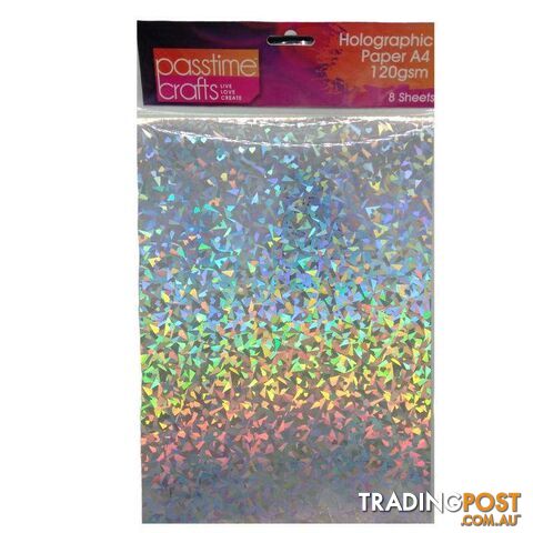 Holographic Paper 120gsm A4 Silver Specks 8 Sheets - 800304