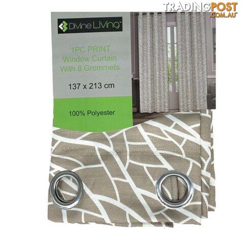 Divine Living Curtain Light Brown with White Lines - 800145