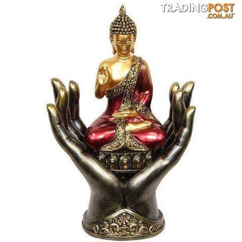 Buddha in Supporting Hand Statue 28cm - 9319844607889