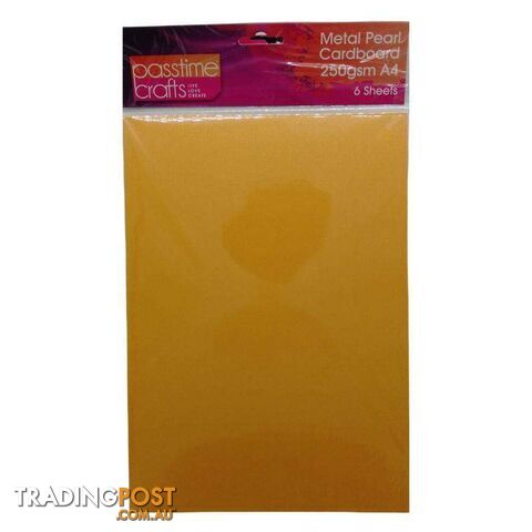 Metal Pearl Cardboard 250gsm A4 Orange 6 Pieces - 800297