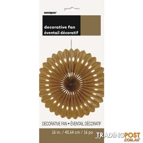 Decorative Fan Gold 40cm (16) - 011179631957