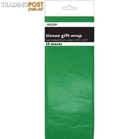 10 Tissue Sheets - Green - 011179062874