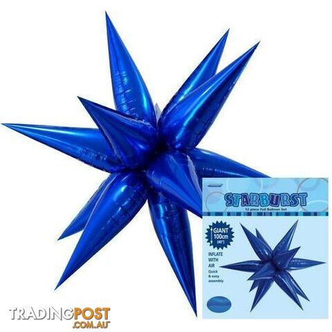 Glitz Starburst Royal Blue 100cm (40) - 9311965428640