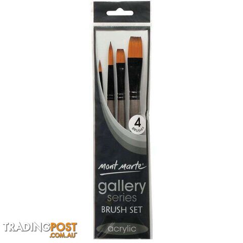 Gallery Series Acrylic Paint Brush Set 4pc - 9328577016752