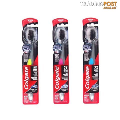 Colgate 360 Toothbrush Charcoal - 6910021100204