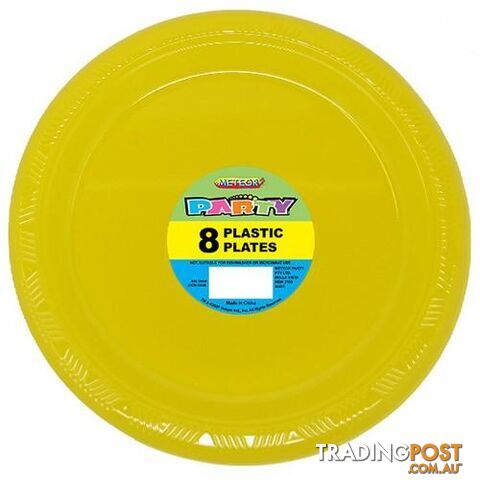 Sunflower Yellow 8 x 23cm (9) Plastic Plates - 9311965320029