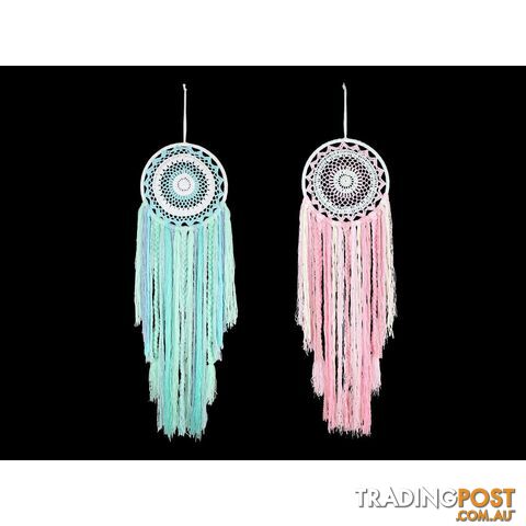 Crochet Dream Catcher with Braids 2 Assorted 27cm - 9319844593274