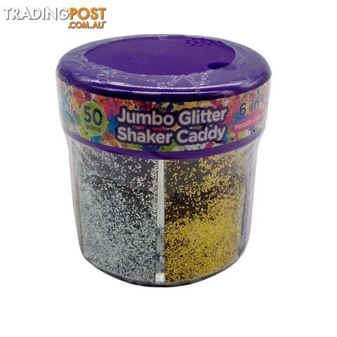 Jumbo 6 in 1 Craft Glitter Shaker Metallic Series - 9332625042334