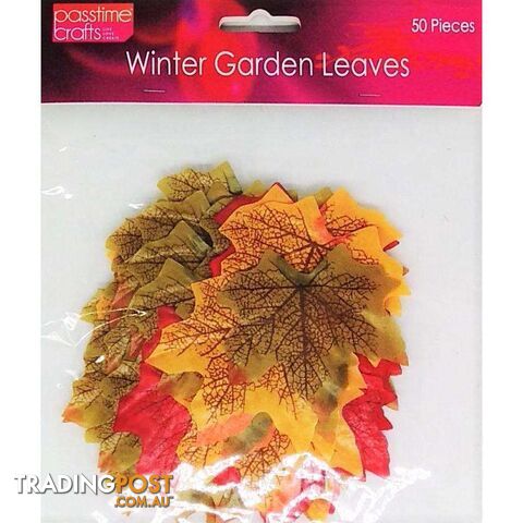 Craft Winter Leaves Polyester 50 Pack - 9348291001797