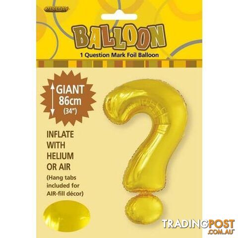 Gold ? Alphabet Foil Balloon 86cm (34) - 9311965429500