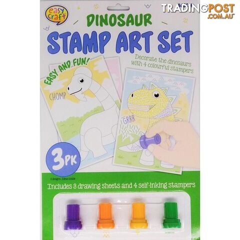 Stamp Art Kit 3Pk Assorted 4 Designs - 800678