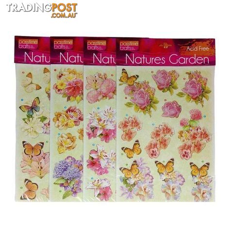 Natures Garden Assorted Butterfly Stickers Pack of 4 - 900008