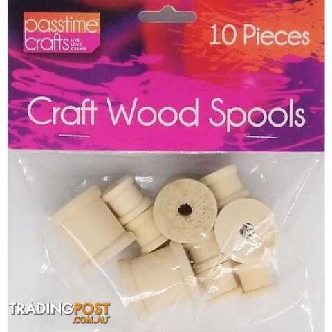 Craft Wood Spools Assorted Sizes 10 pcs - 9348291003128